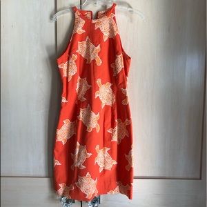 Lilly Pulitzer dress, orange with Turtles!